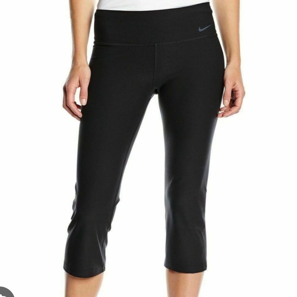 Capris Nike Go Dri Fit High Rise Black Womens M - Picture 7 of 14